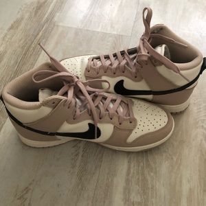 Pink and black Jordan’s